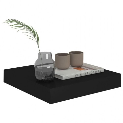 Væghylder - 2 stk. 23 × 23,5 × 3,8 cm i MDF, sort