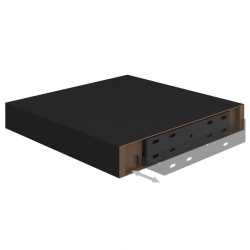 Væghylder - 2 stk. 23 × 23,5 × 3,8 cm i MDF, sort