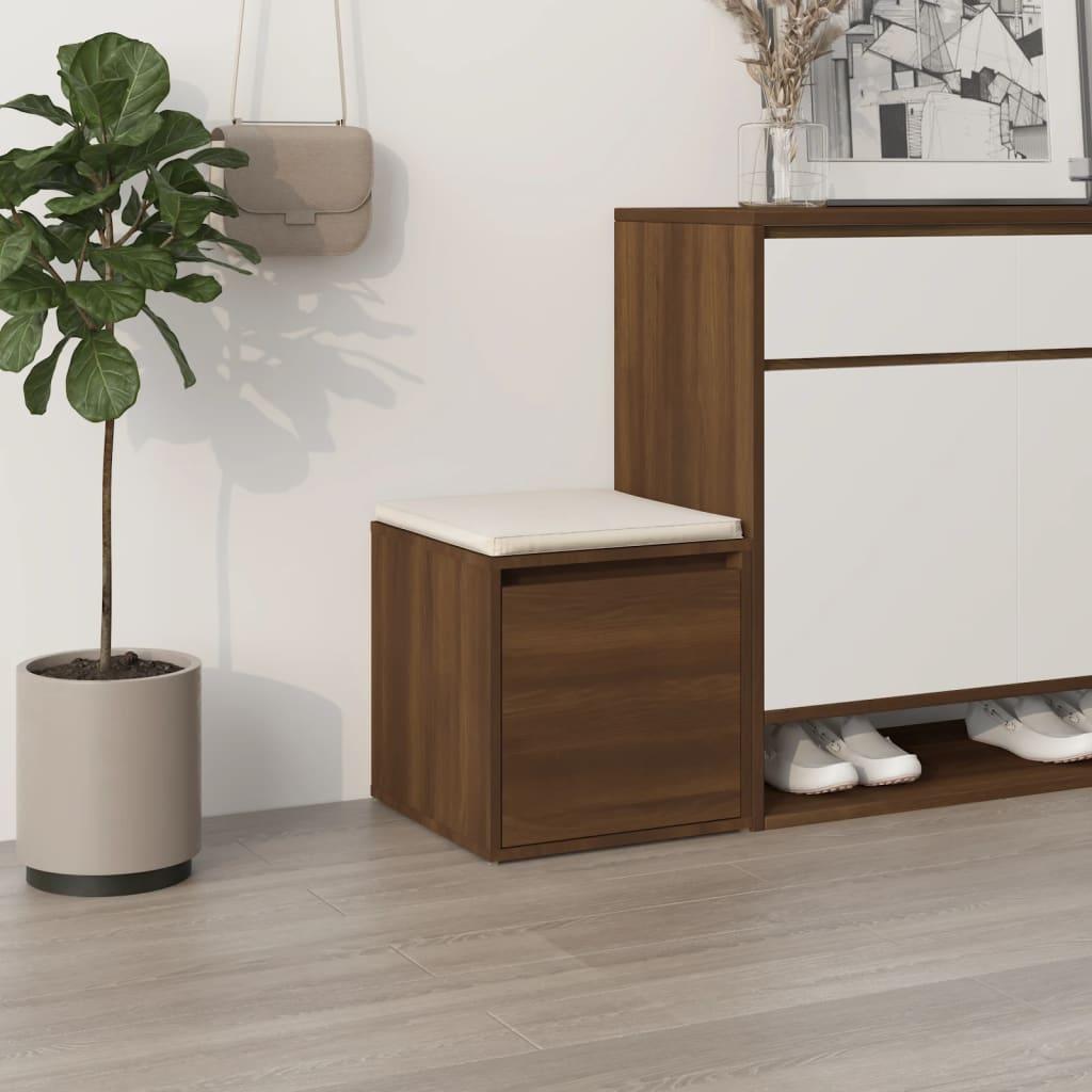 vidaXL opbevaringsskab 40,5x40x40 cm konstrueret træ brunt egetræ