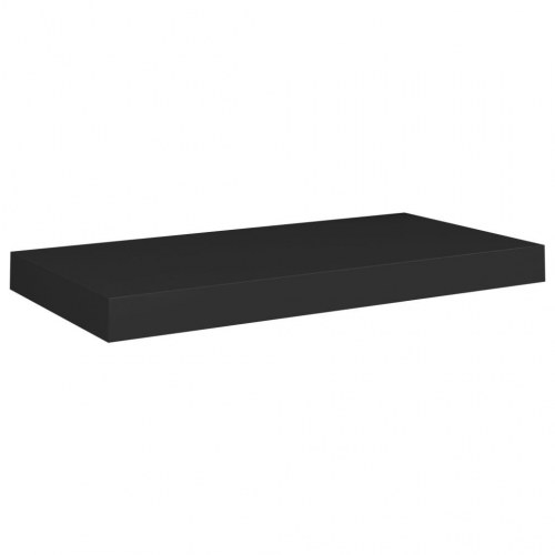 Væghylde 50 × 23 × 3,8 cm i MDF - sort, skjult ophæng