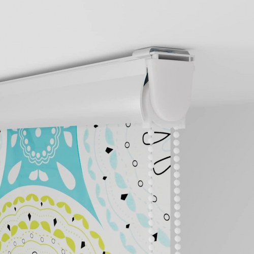 Bruserullegardin med kassette 60 x 240 cm - ornament