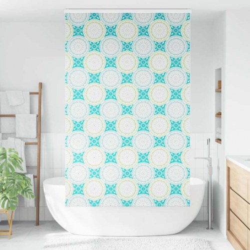 Bruserullegardin med kassette 140 x 240 cm - ornament