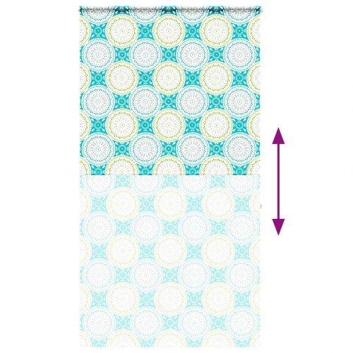 Bruserullegardin med kassette 120 x 240 cm - ornament