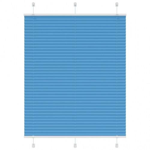 Plisségardin - blå 105×150 cm, stofbredde 104,4 cm, polyester