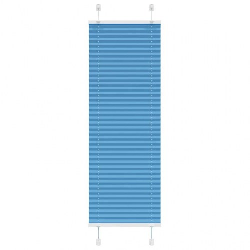 Plisségardin - blå 45×150 cm, stofbredde 44,4 cm, polyester