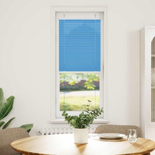 Plisségardin - blå 45×150 cm, stofbredde 44,4 cm, polyester