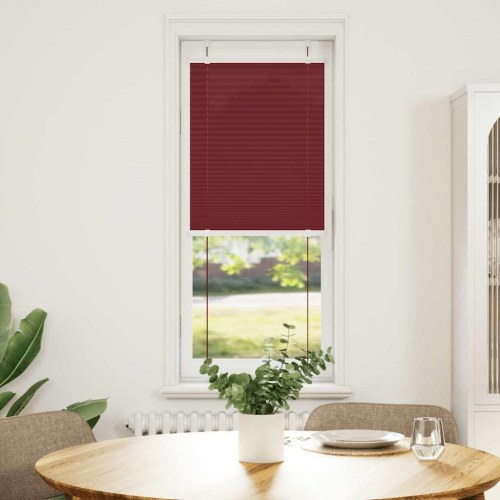 Plisségardin bordeauxrød 40 x 100 cm med stofbredde 39,4 cm