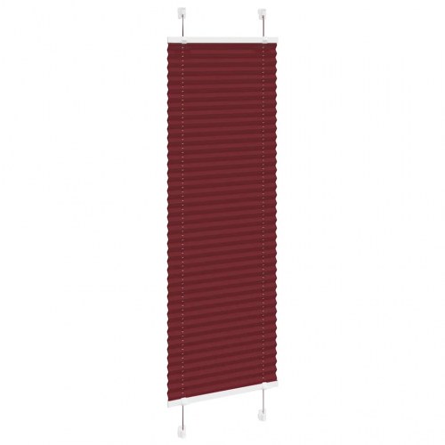 Plisségardin bordeauxrød 40 x 100 cm med stofbredde 39,4 cm
