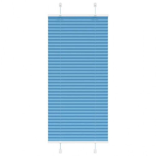 Plisségardin - blå 60×150 cm, stofbredde 59,4 cm, polyester