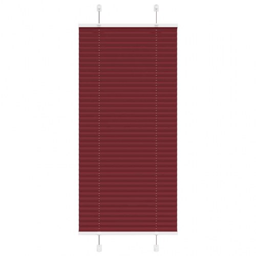 Plisségardin - bordeauxrød 65×100 cm, stofbredde 64,4 cm, polyester