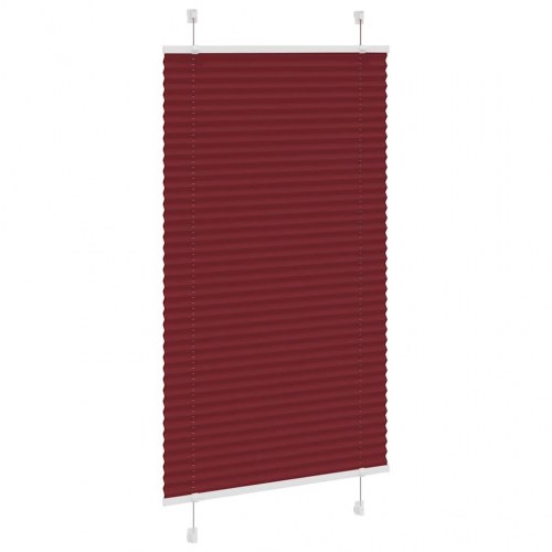 Plisségardin - bordeauxrød 75×100 cm, stofbredde 74,4 cm, polyester