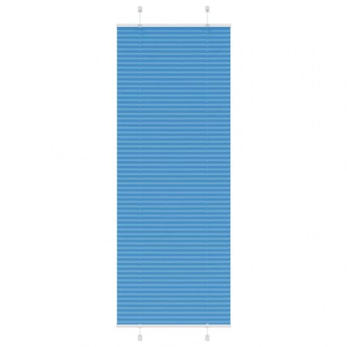 Plisségardin - blå 75×200 cm, stofbredde 74,4 cm, polyester