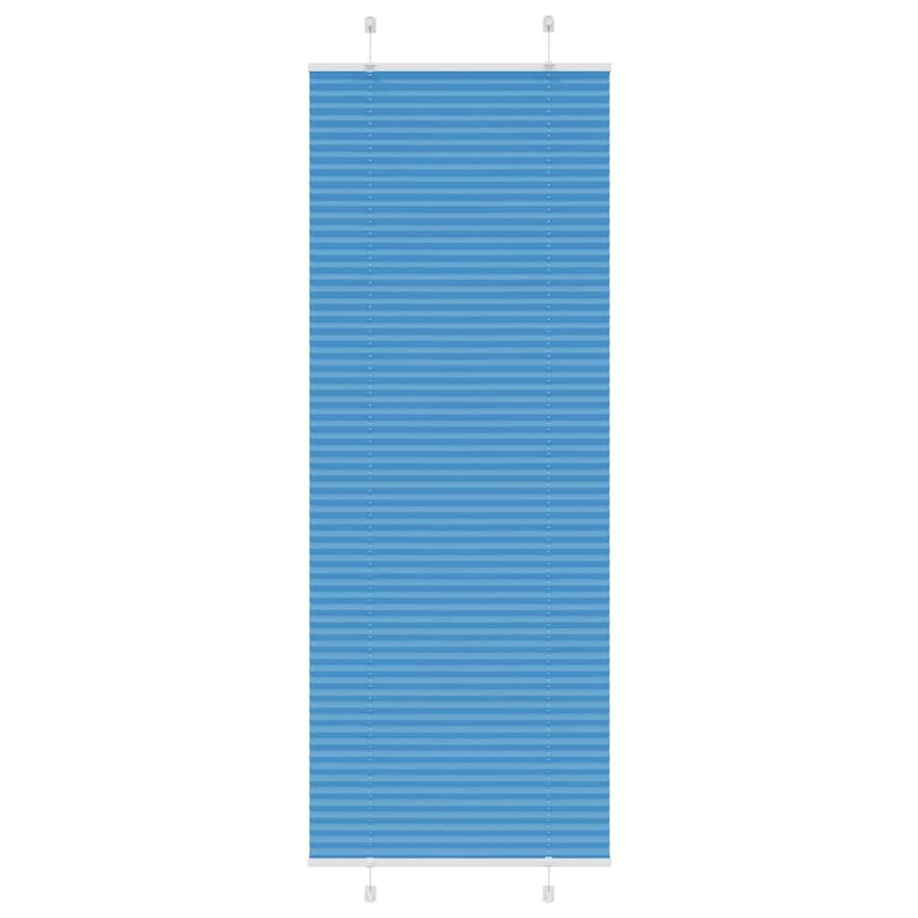 Plisségardin Blå 75x200 cm Stofbredde 74,4 cm Polyester