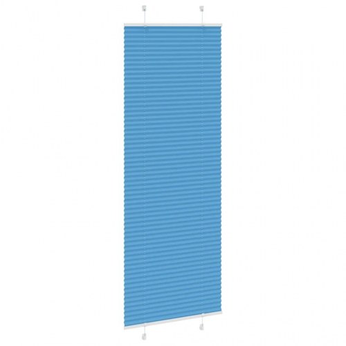 Plisségardin - blå 75×200 cm, stofbredde 74,4 cm, polyester
