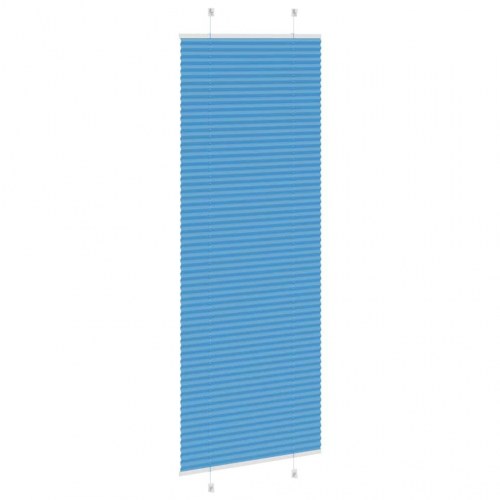 Plisségardin - blå 75×200 cm, stofbredde 74,4 cm, polyester
