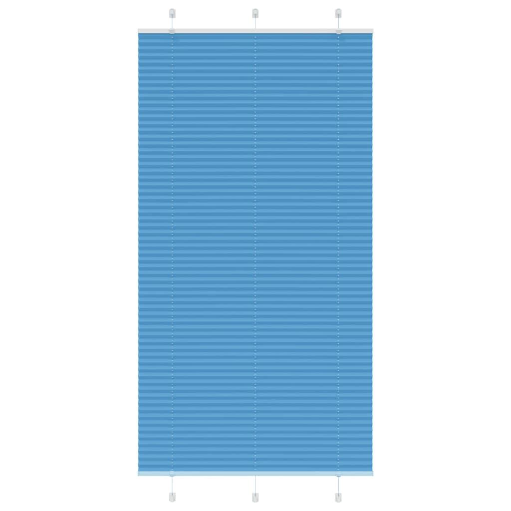 Plisségardin Blå 105x200 cm Stofbredde 104,4 cm Polyester