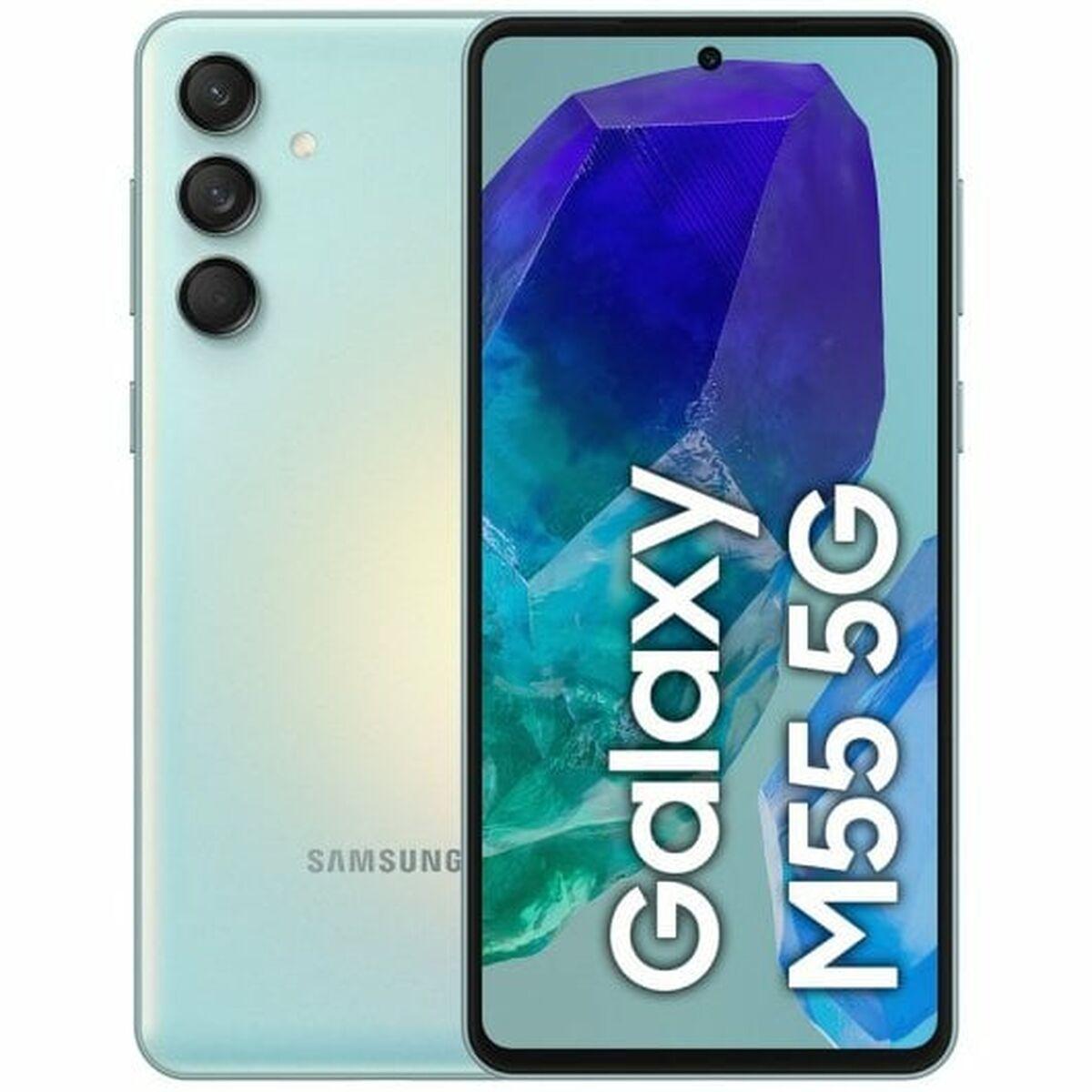 Smartphone Samsung Galaxy M55 5g 6 7  " 8 Gb Ram 128 Gb Lysegrøn