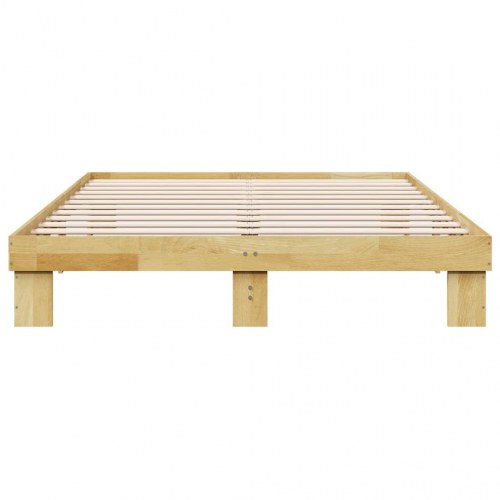 Sengestel uden madras i massivt egetræ 135 x 190 cm