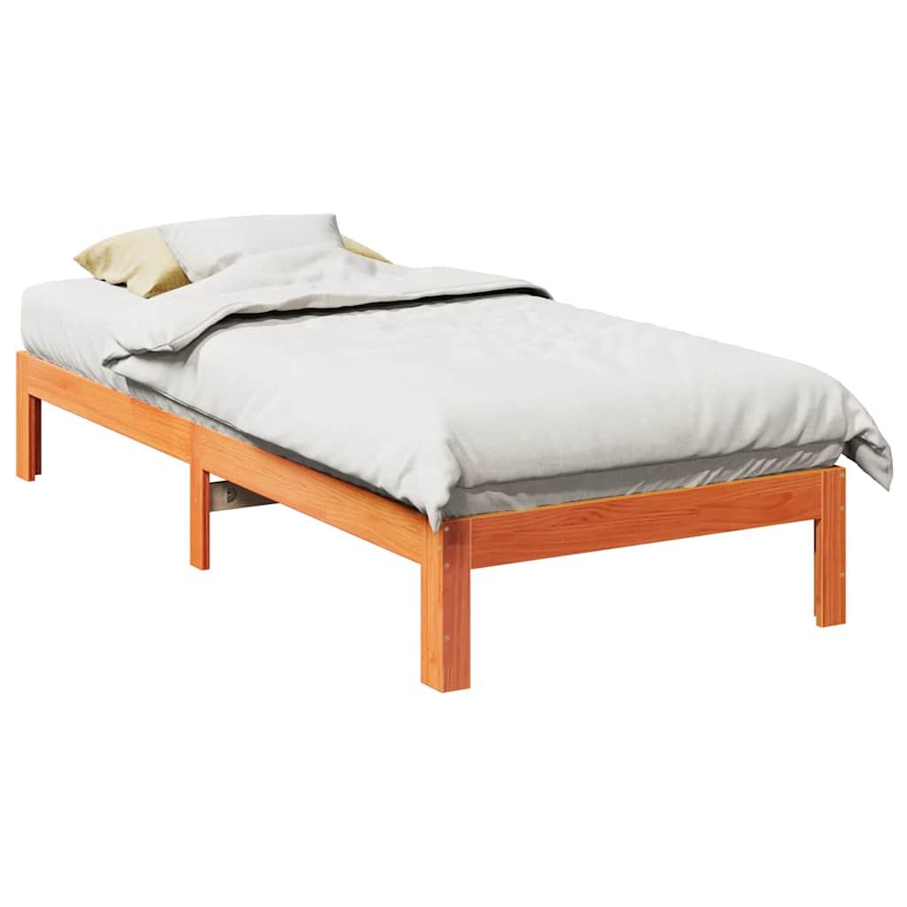 Sengeramme Uden Madras Massivt Fyrretræ - Gyldenbrun / 80 x 200 cm