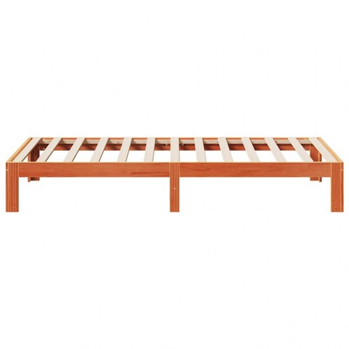 Sengeramme 80 x 200 cm i massivt fyrretræ - gyldenbrun