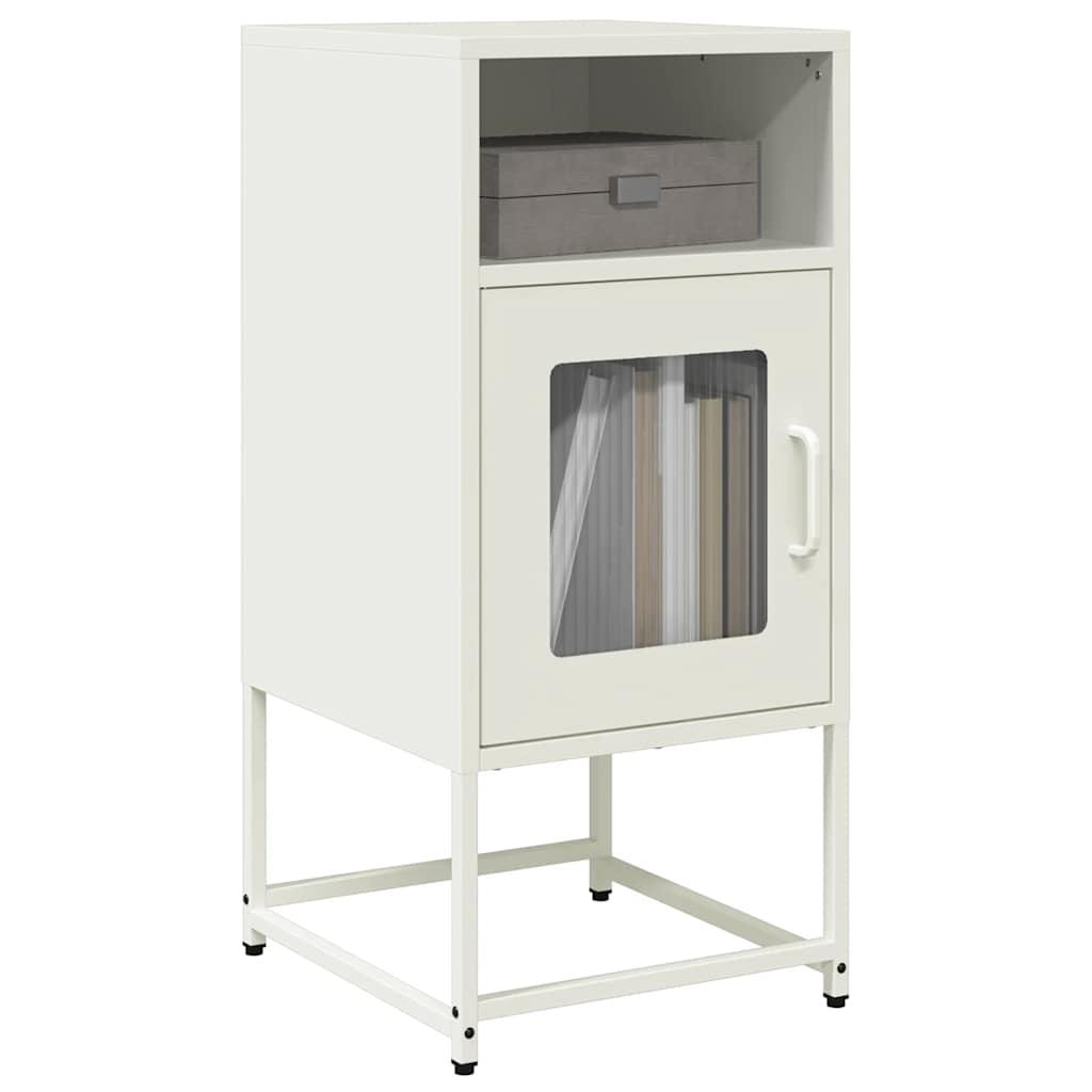 Sengebord 36X39X78 Cm Koldvalset Stål - Hvid