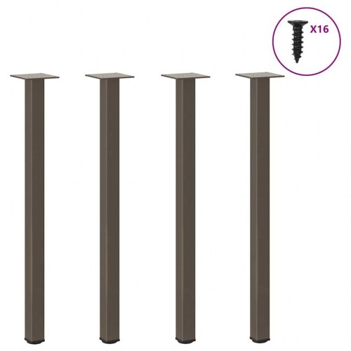 Bordben 4 stk. naturstål 72-74 cm