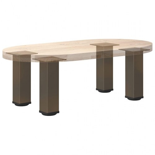 Sofabordsben 4 stk. naturstål 42-44 cm