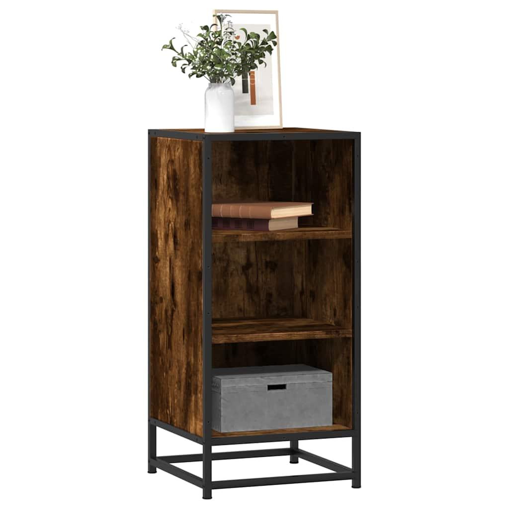 Skab 35,5X35X76 Cm Konstrueret Træ Og Metal Etræsfarve - Røget eg