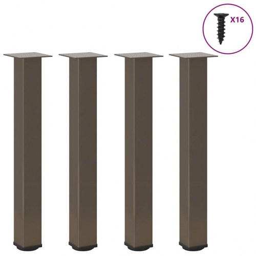 Bordben 4 stk. naturstål 72-74 cm
