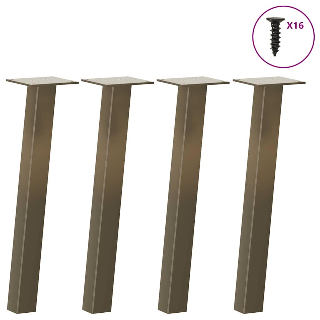 Sofabordsben 4 stk. naturstål 42 cm stål