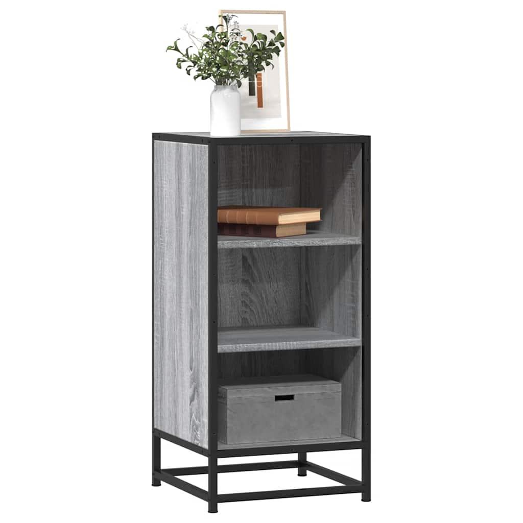 Skab 35,5X35X76 Cm Konstrueret Træ Og Metal Etræsfarve - Grå sonoma-eg
