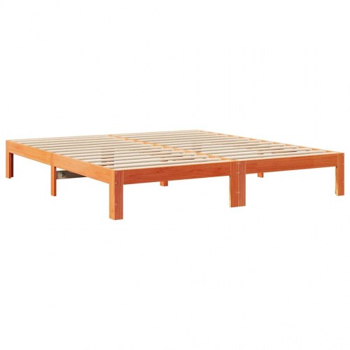 Sengeramme uden madras 180x200 cm massivt fyrretræ gyldenbrun