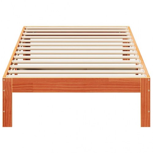 Sengeramme 90 x 200 cm i massivt fyrretræ - gyldenbrun