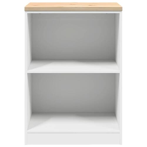 Garageopbevaringsskab Hvid 60x51x85 cm Massivt træ Fyrretræ