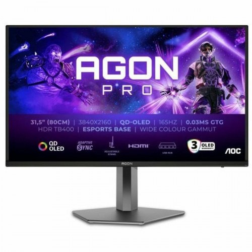 AOC AGON PRO AG326UD 31,5" QD‑OLED gaming skærm - 4K 165 Hz