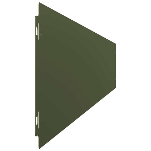 Plænekanter 10 stk. 15x103 cm koldvalset stål olivengrøn