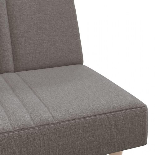 Sovesofa i stof - gråbrun, justerbart ryglæn