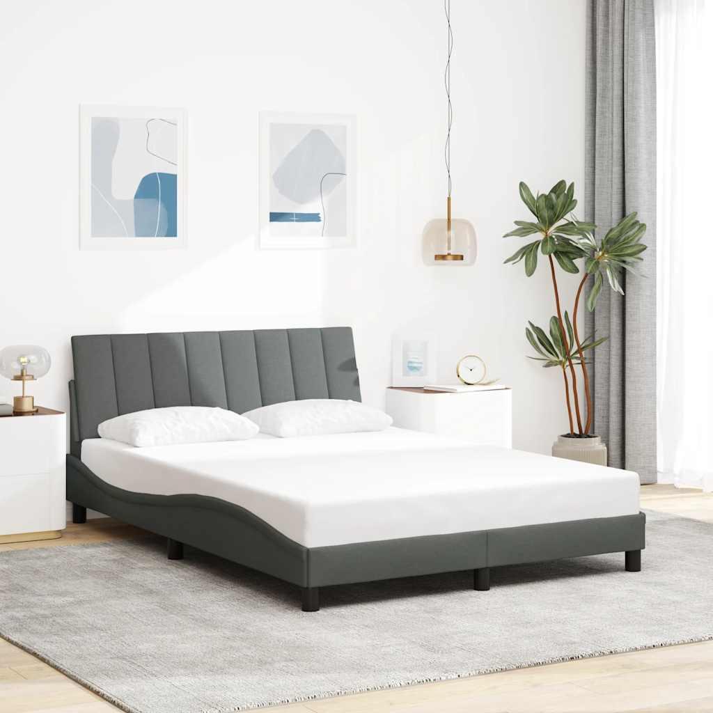 Sengeramme uden madras Hanko 140x200 cm stof mørkegrå