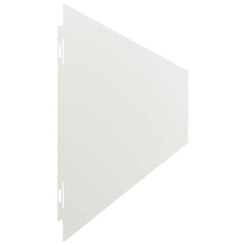 Plænekanter 50 stk. 15x103 cm koldvalset stål hvid