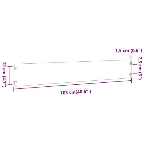 Plænekanter 50 stk. 15x103 cm koldvalset stål hvid