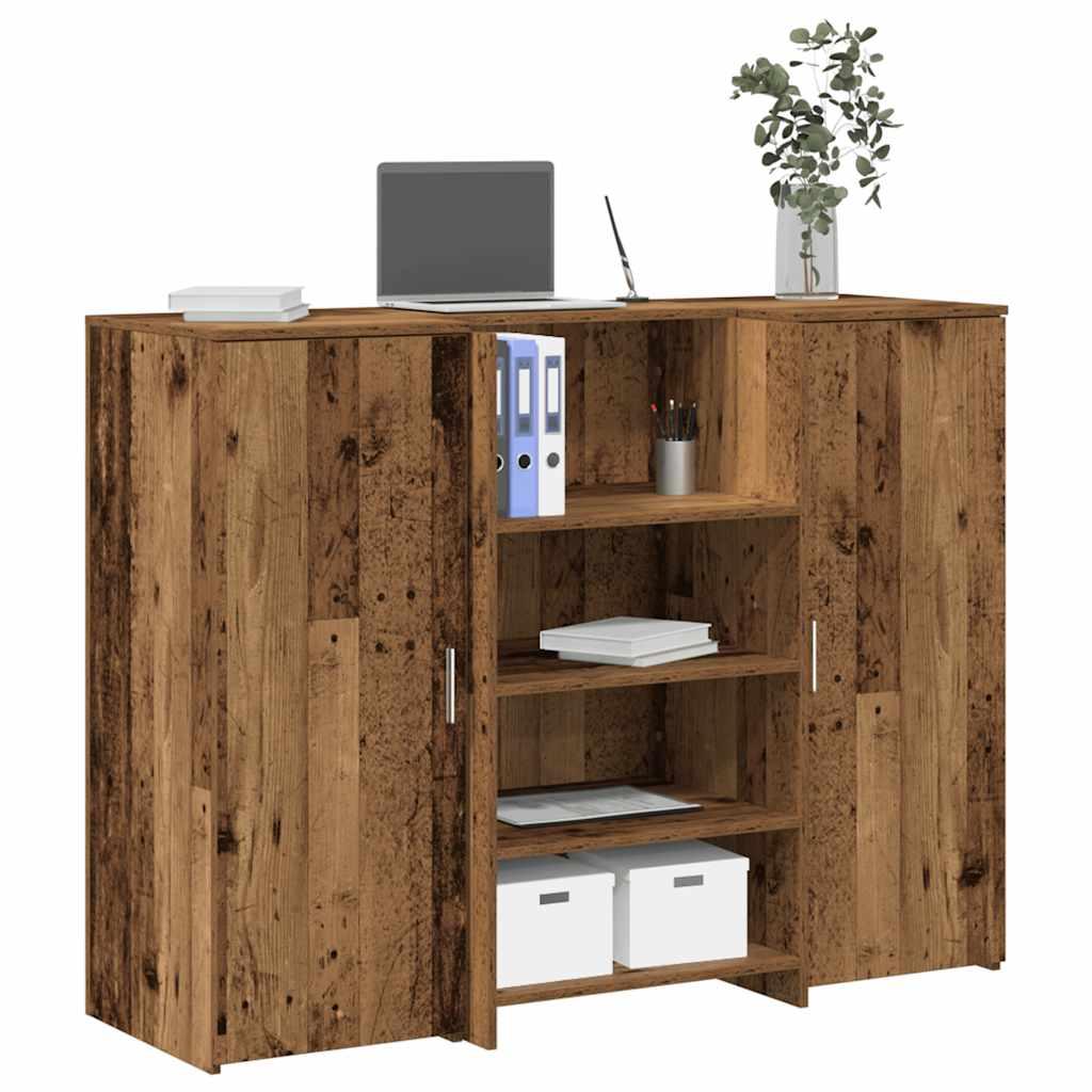 Receptionsskranke 135x50x103,5 cm konstrueret træ antikt træ