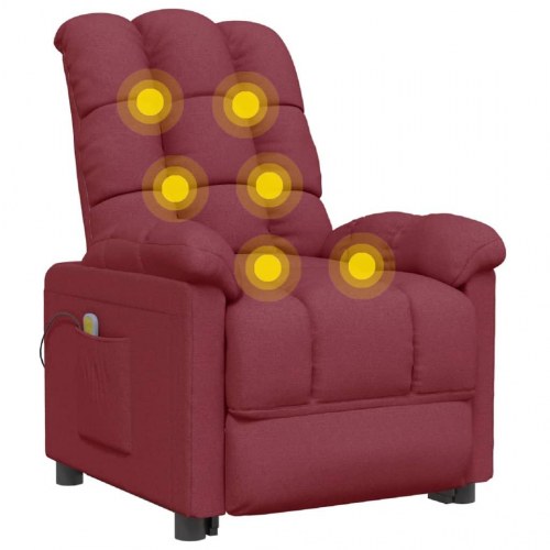 Massagestol stof vinrød