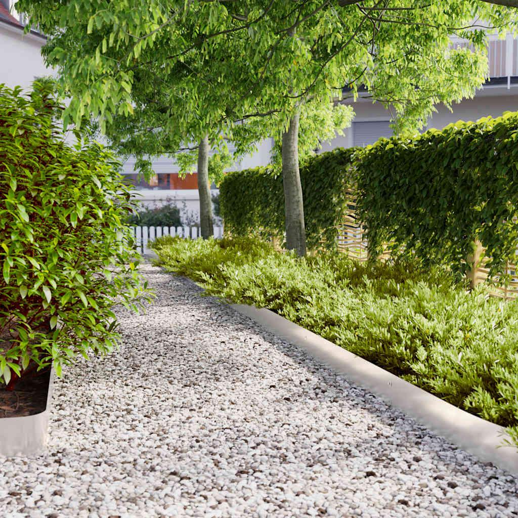 Plænekanter 10 stk. 15x103 cm rustfrit stål