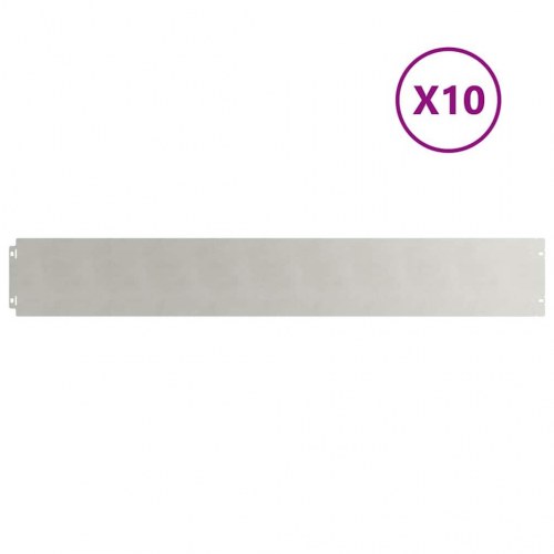 Plænekanter 10 stk. - rustfrit stål 15 × 103 cm