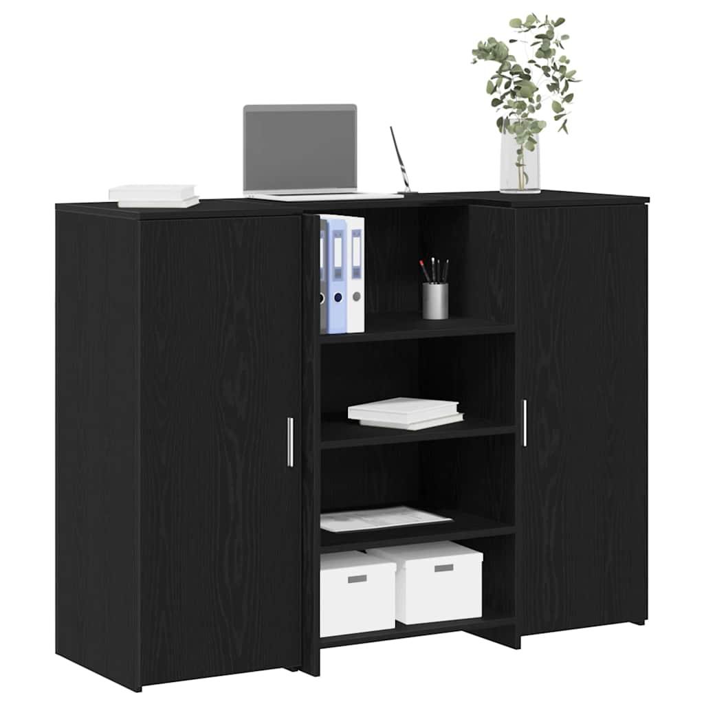 Receptionsskranke 135×50×103,5 cm i konstrueret træ - sort eg