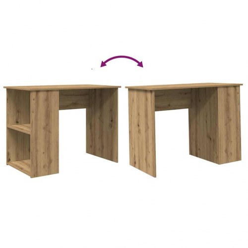 Skrivebord 100×55×75 cm i konstrueret træ - kunsteg