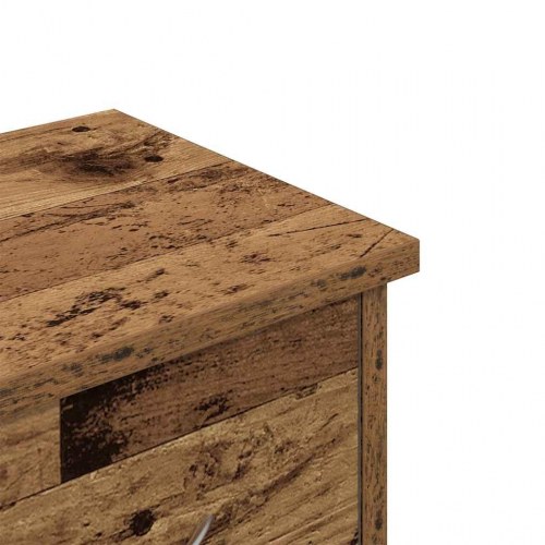 Vægskab 60×26×18,5 cm i konstrueret træ - antikt trælook med 2 skuffer