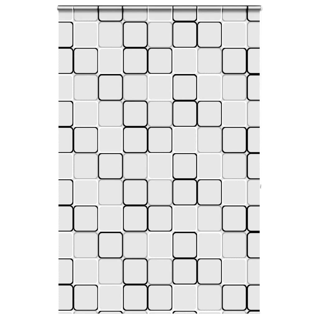 Bruserullegardin med kassette 160 x 240 cm - firkantet mønster, stofbredde 156 cm
