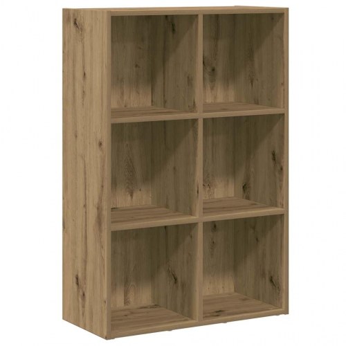 Bogreol/skænk 66×30×98 cm i konstrueret træ - egetræslook