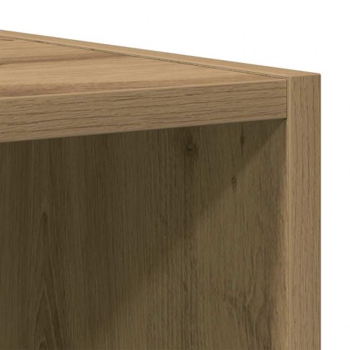 Bogreol/skænk 66×30×98 cm i konstrueret træ - egetræslook